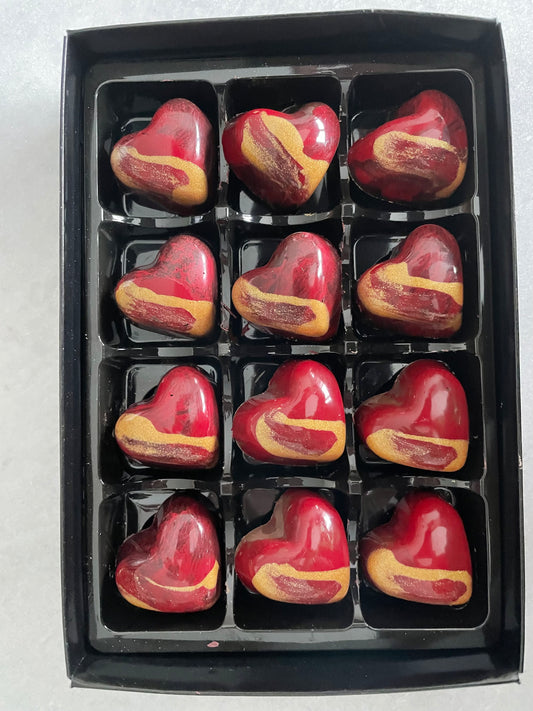 ***Limited Edition Milk Chocolate Salted Caramel Hearts - 12