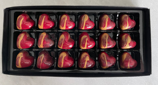 ***Limited Edition - Milk Chocolate Salted Caramel Hearts - 18