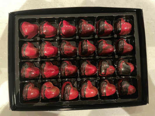 ***Limited Edition Dark Chocolate Salted Caramel Hearts - 24