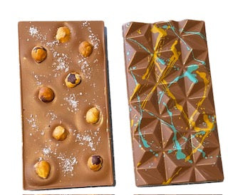 Milk Chocolate Roasted Hazelnut and Malden Salt Bar (80g)